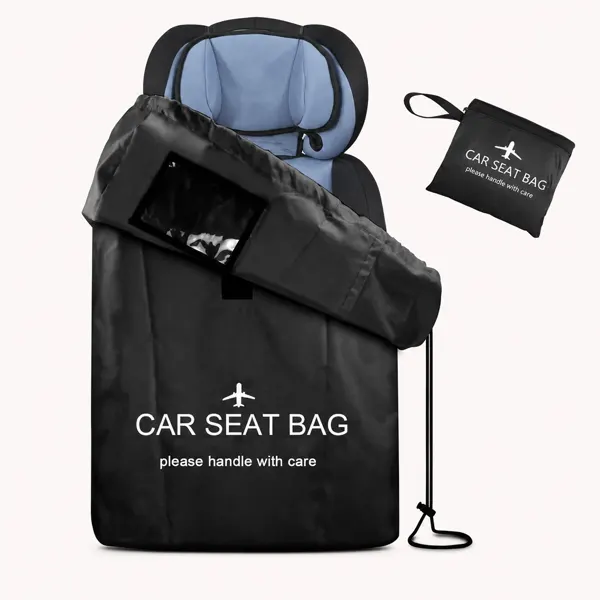 Car seat travel bag in all black