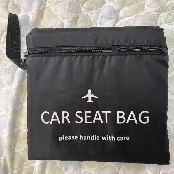 SeatPorter bag folded into its zip pouch